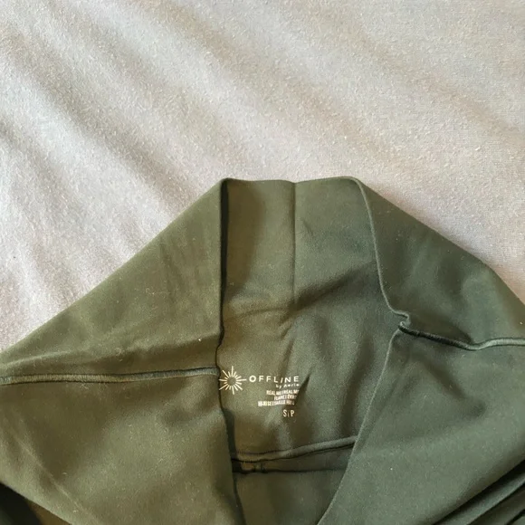 Aerie Olive Green Flare Leggings - Picture 2 of 3